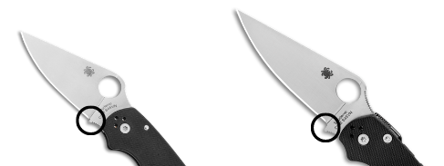 The Para 3 and the PM2 side by side with their different-sized guards indicated.