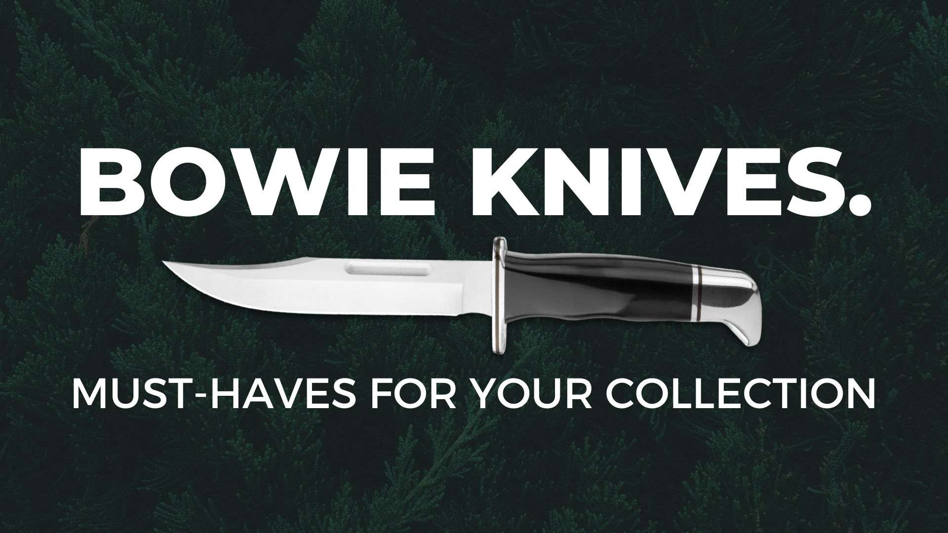 Text: Bowie Knives must-haves for your collection