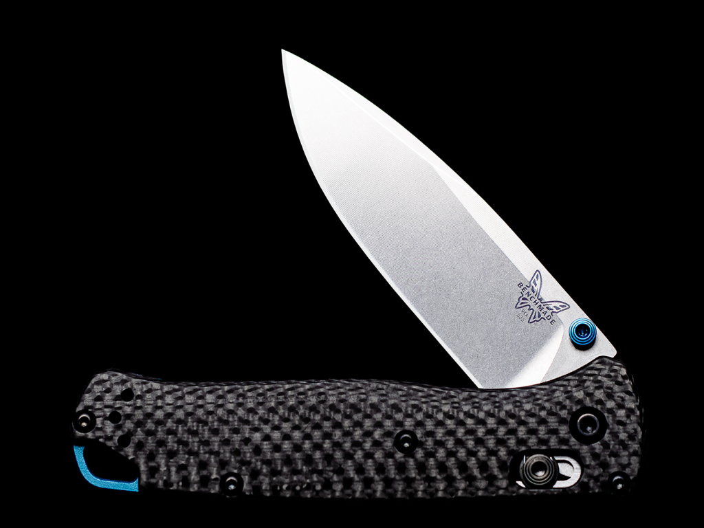 A Benchmade Bugout 535-3 with carbon fiber scales.