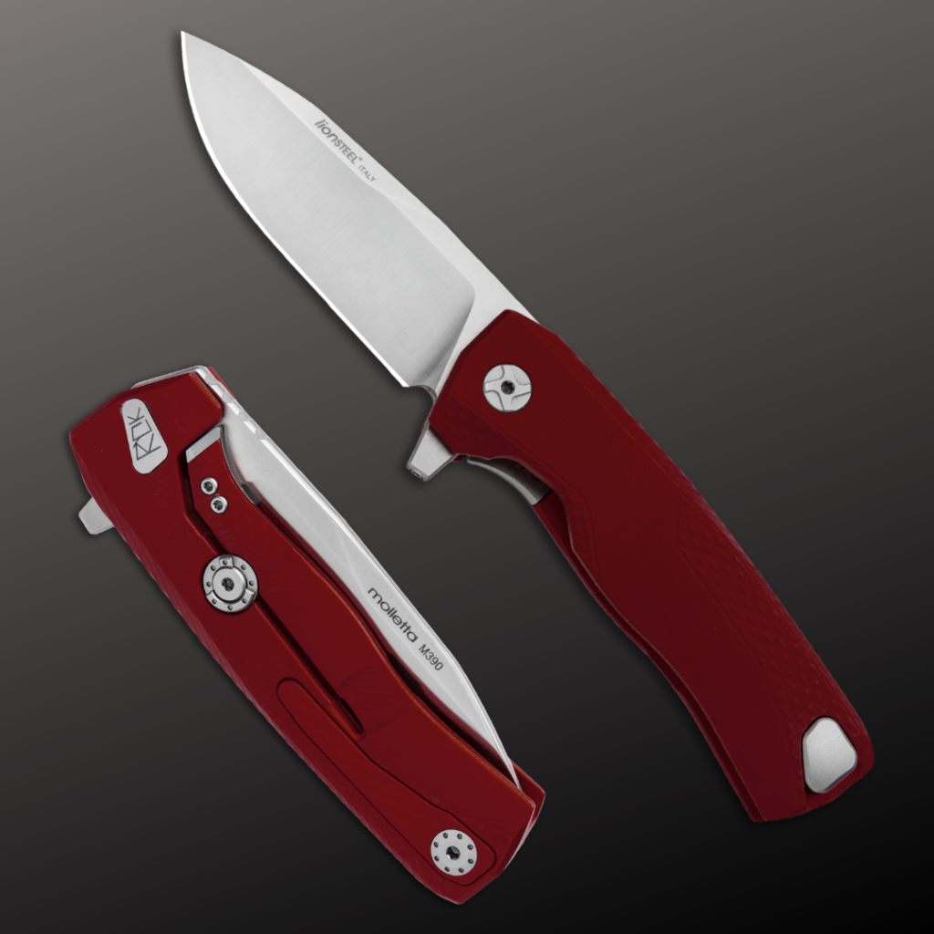 LionSteel ROK with a red handle