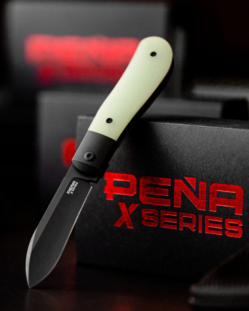 Pena Knives Dogleg pocket knife in jade G-10