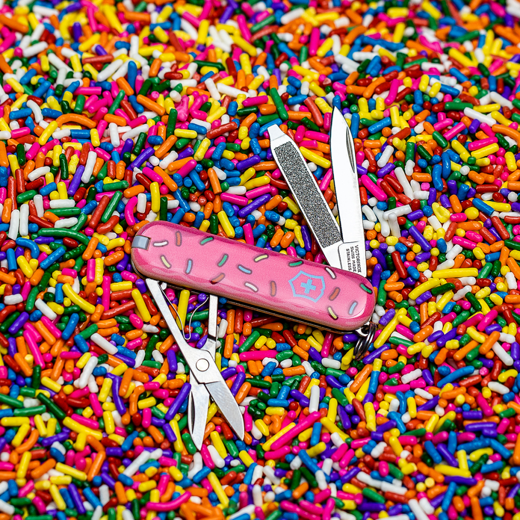 Victorinox Swiss Army Knife in donut pink