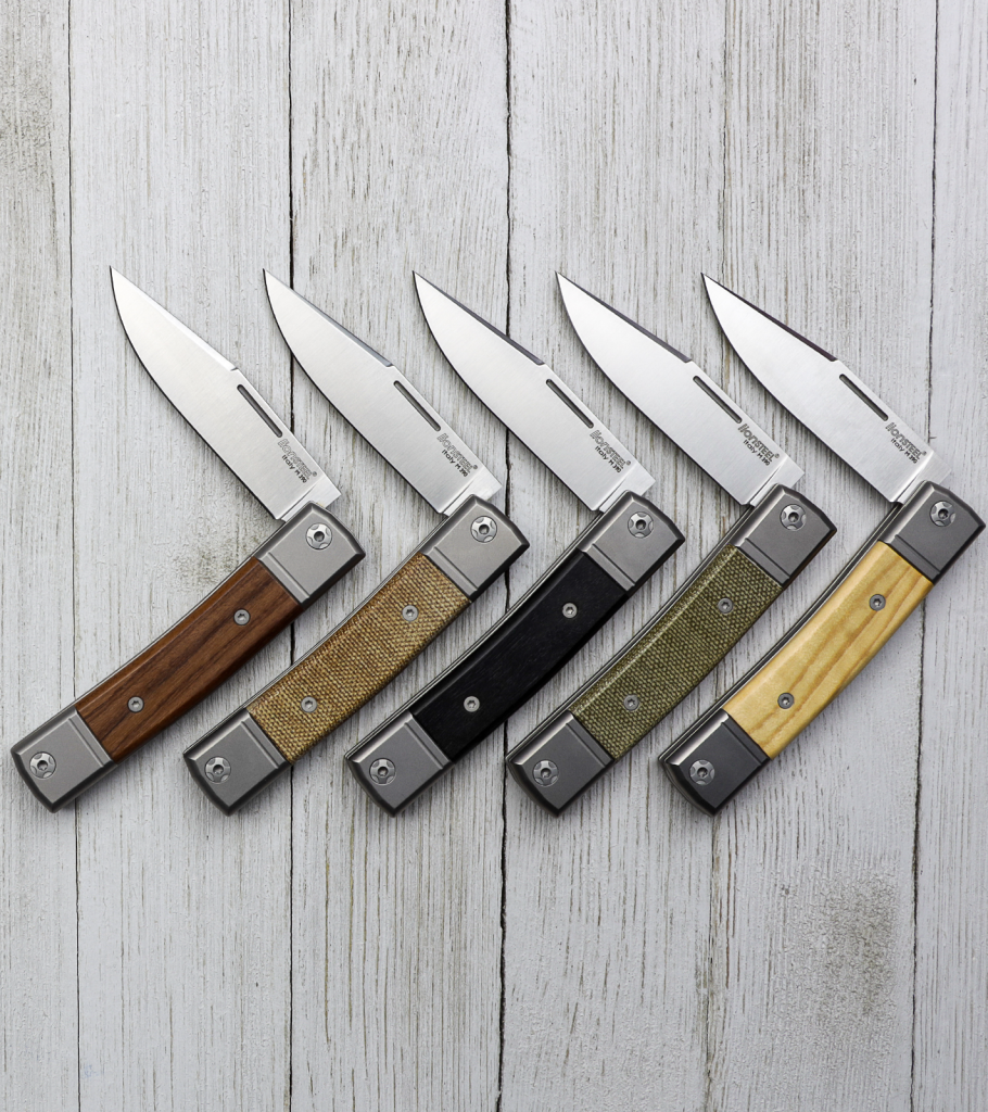 Variety of LionSteel BestMan folding knives