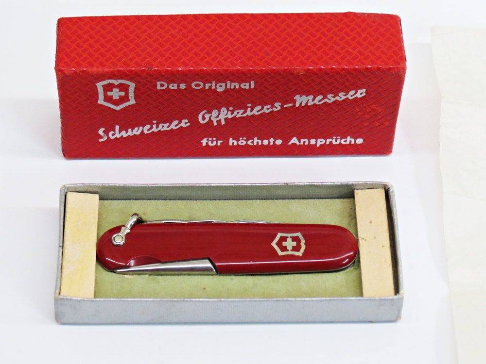 A Victorinox Swiss Army Knife circa 1946. These knives were incredibly popular souvenirs for American soldiers returning from WW2. 