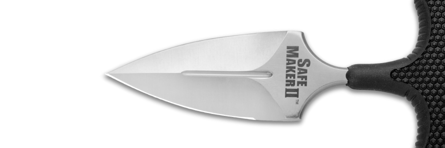 The Cold Steel Safe Maker II push dagger with a grippy black handle. Stay safe with a blade no one can take away.
