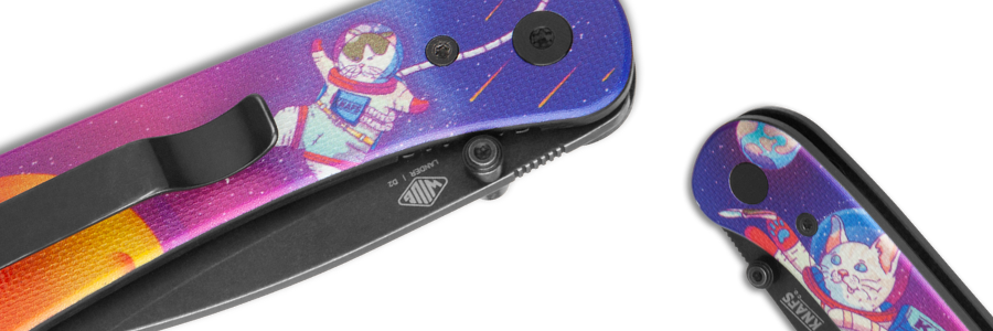 Knafs Lander 1 G-10 Cosmic Kitty scales. Knife not included.