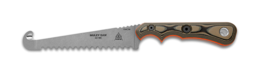 TOPS Knives Muley Saw w/ Gut Hook Fixed Blade Knife G-10 (4.5