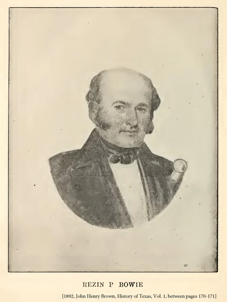 Historical likeness of Rezin P. Bowie.