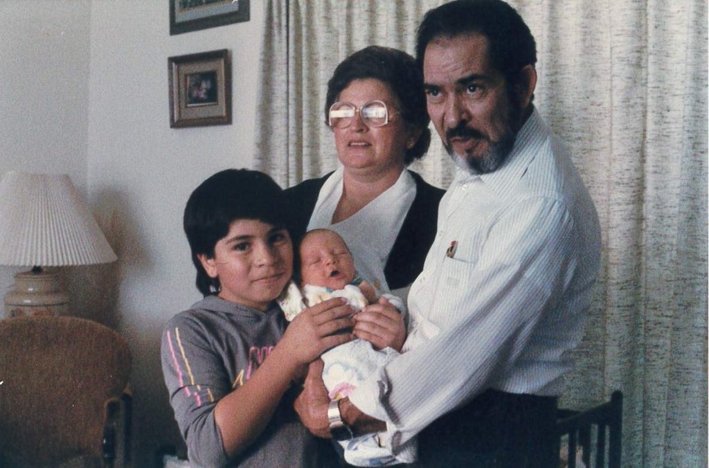 Young Ramon Chaves and his family (mother, father, and baby sibling).