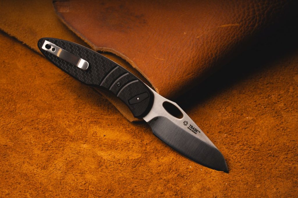 A CRKT Trask folding knife with the Deadbolt Lock.
