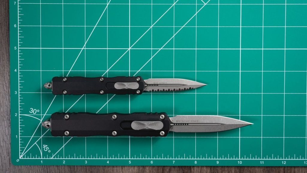 Microtech Dirac and Dirac Delta on green mat