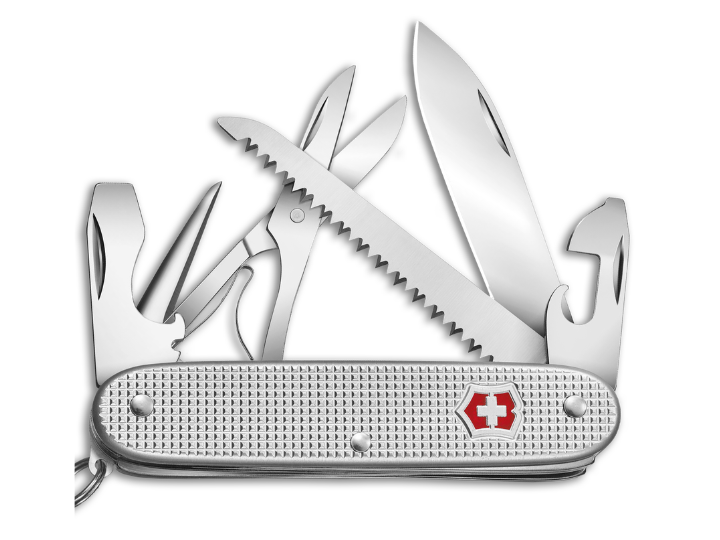 Victorinox Farmer X Swiss Army Knife Silver Alox Aluminum (3.75